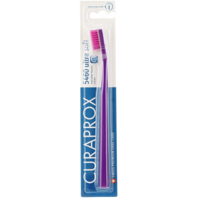 Зубна щітка Curaprox CS 5460 Ultra Soft Ультрам&#039;яка D 0.10 мм Фіолетова з рожевою щетиною (CS 5460-34)