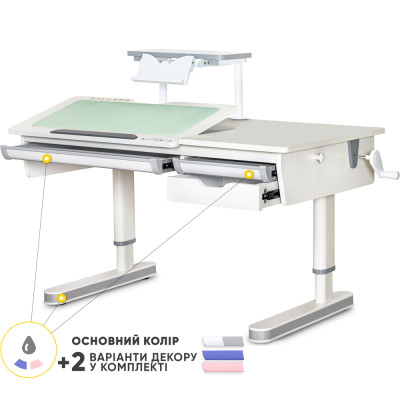 Парта зі стільцем Evo-kids Montreal 2 WG з полицею S-50 (BD-670-2 WG + S 50 WG)