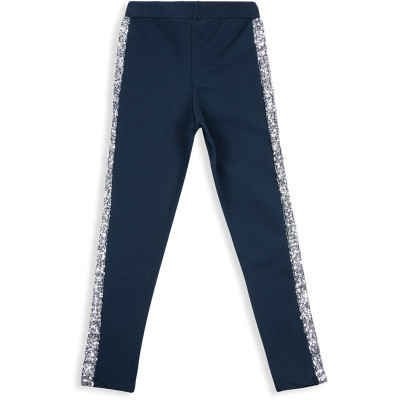 Лосини дитячі Breeze с лампасами из пайеток (11529-140G-blue)