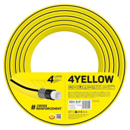 Шланг для поливу Cellfast 4YELLOW 3/4&quot; 50м, 4 шари, до 20 Бар, -10…+50°C (10-522)