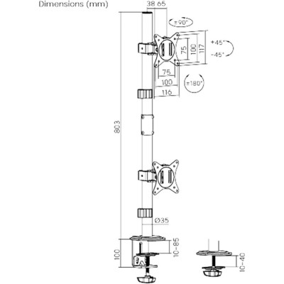 Кронштейн Brateck LDT66-C02V