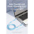 Дата кабель USB-C to USB-C 2.0m USB2.0 100W (20V/5A) Light Blue Silicone Vention (TAWSH)