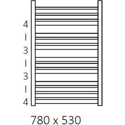 Сушарка для рушників Terma 780х530 Marlin (WGMAR078053KS95SX)