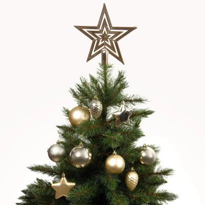 Ялинкова іграшка House Of Seasons Кульки і прикраси Пластик 40 шт D8 см D7 см D6 см Шампань (8720967923601)