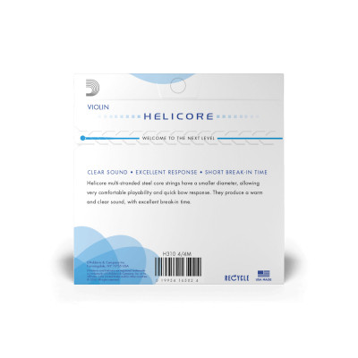 Струни для скрипки D&#039;Addario Helicore Violin String Set 4/4 Scale Medium Tension (H310 4/4M)