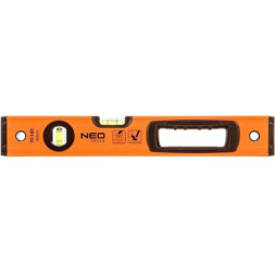 Рівень Neo Tools S 400 алюмінієвий, 40 см, 3 капсули, 1 отвір для рук (71-141)