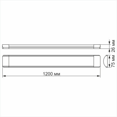 Світильник TITANUM LED 36W 1.2М 6500K (TL-BN-36126)