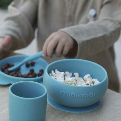 Набір дитячого посуду MinikOiOi BLW Set I - Mineral Blue (101070056)