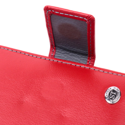 Гаманець ST Leather З натуральної шкіри Червоний (19437)