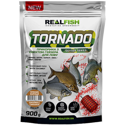Прикормка Real Fish Торнадо Лящ (Пряник-Корица) 0.9kg (809.00.47)