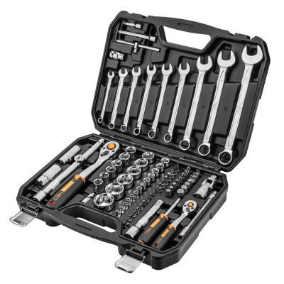 Набор инструментов Neo Tools 82шт, 1/2&quot;, 1/4&quot;, CrV, кейс (10-059)