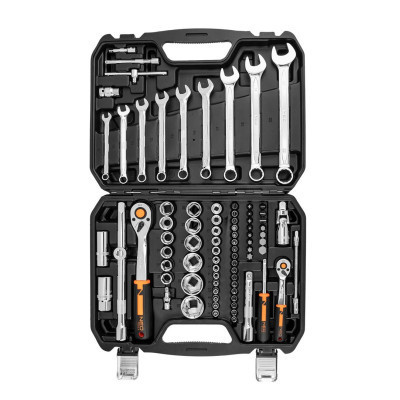 Набор инструментов Neo Tools 82шт, 1/2&quot;, 1/4&quot;, CrV, кейс (10-059)