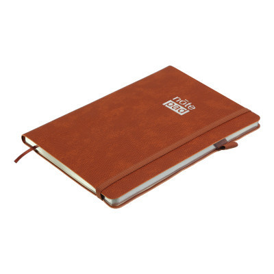 Книга записна Buromax Respect 96 аркушів А5 у клітинку коричневий (BM.295108-25)
