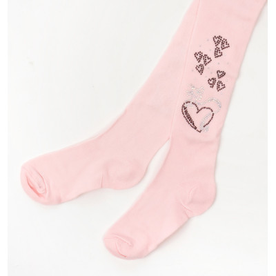 Колготки дитячі BNM зі стразами (M0C0302-1174-7G-pink)