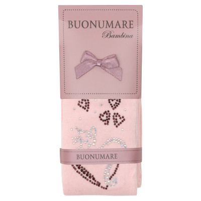 Колготки дитячі BNM зі стразами (M0C0302-1174-7G-pink)