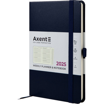 Тижневик Axent датований 2025 Partner Strong 125х195 мм, синій (8505-25-02-A)