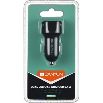 Зарядний пристрій Canyon Universal 2xUSB car adapter (CNE-CCA04B)