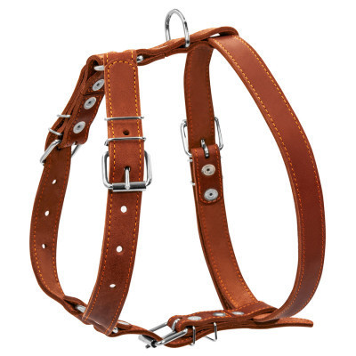 Шлея для собак Collar одинарна для середніх порід Ш 25 мм А:49-68 см В:68-80 см коричнева (06386)