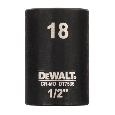 Головка торцева DeWALT ударна IMPACT 1/2&quot; х 18 мм, шестигранна (DT7536)
