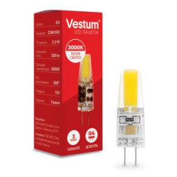 Лампочка Vestum LED COB G4 3,5W 3000K 12V (1-VS-8103)