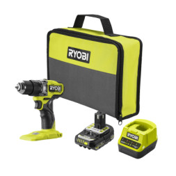 Шуруповерт Ryobi ONE+ HP RPD18C1-1C20G 18V, 1х2Ah, 60Нм, 450/1700об/хв, сумка (5133006525)