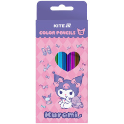 Олівці кольорові Kite Kuromi тригранні, 12 кольорів (HK25-053)