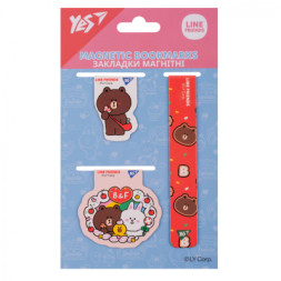 Закладки для книг Yes магнітні Line Friends 3 шт (708358)