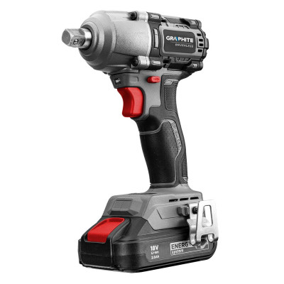 Гайковерт Energy+ 18V, безщітковий, 2600об/хв, 450Нм, 1/2&quot;, 3 швидкості, 1.24кг (без АКБ та ЗП) Graphite (58G038)