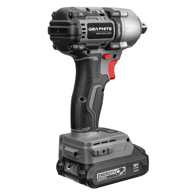 Гайковерт Energy+ 18V, безщітковий, 2600об/хв, 450Нм, 1/2&quot;, 3 швидкості, 1.24кг (без АКБ та ЗП) Graphite (58G038)