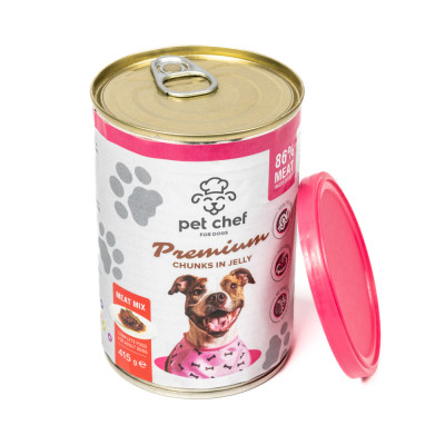 Вологий корм для собак Pet Chef М&#039;ясний мікс 415 г (4820255193625)