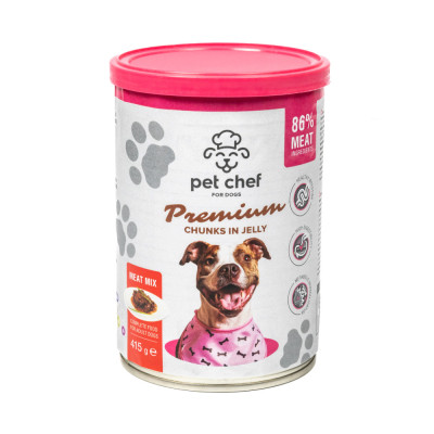 Вологий корм для собак Pet Chef М&#039;ясний мікс 415 г (4820255193625)