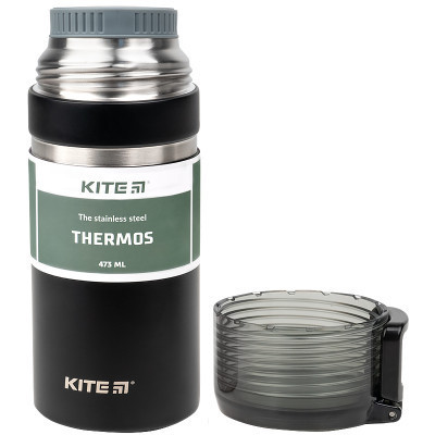 Поїльник-непроливайка Kite термос 473 мл, чорний (K21-320-03)