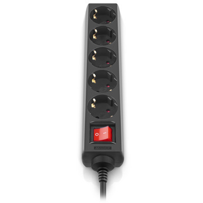 Мережевий фільтр живлення REAL-EL RS-Protect M 5m, black (EL122300030)