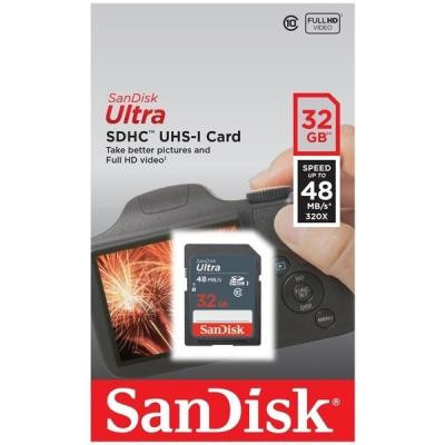 Карта пам&#039;яті SanDisk 32GB SDHC class 10 UHS-I Ultra Lite (SDSDUNR-032G-GN3IN)