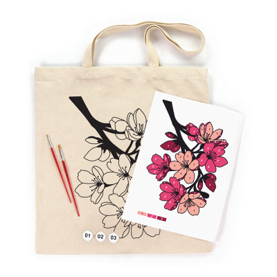 Набір для творчості Rosa Talent екосумка-розмальовка, Flowers, 38х42 см (4823098544623)