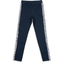 Лосини дитячі Breeze с лампасами из пайеток (11529-152G-blue)
