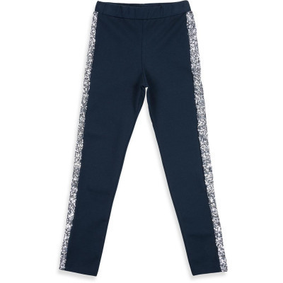 Лосини дитячі Breeze с лампасами из пайеток (11529-152G-blue)