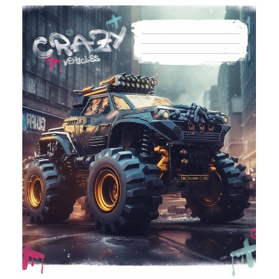 Зошит Школярик Monster trucks 48 аркушів лінія (048-3283L)