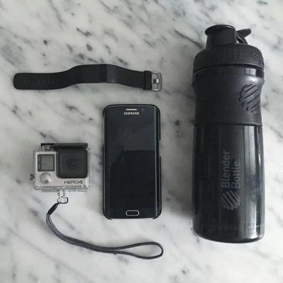 Шейкер спортивний BlenderBottle SportMixer Flip 28oz/820ml Black (SM 28oz Black)
